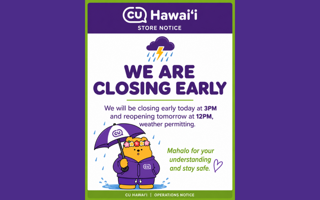 CU Hawaiʻi Storm Hours Update